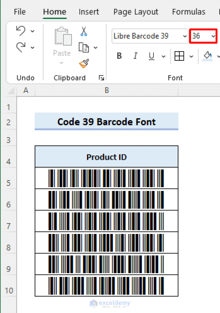How to Use Code 39 Barcode Font for Excel (with Easy Steps)
