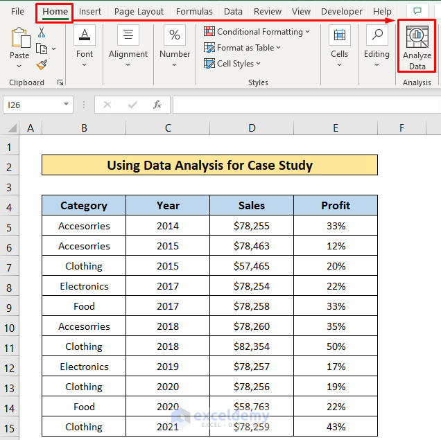 How to Perform Case Study Using Excel Data Analysis ExcelDemy