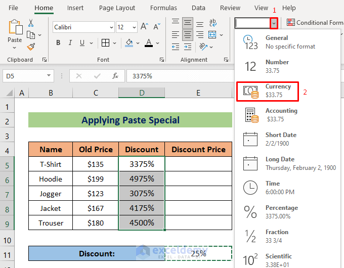 How to Calculate the Discount Price in Excel 4 Methods ExcelDemy