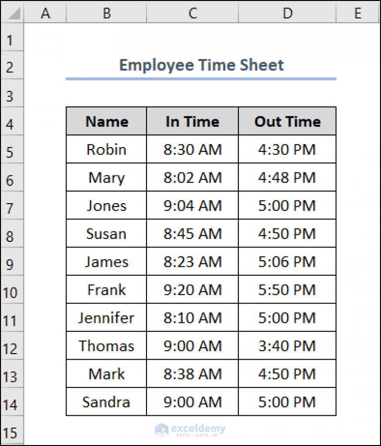 How to Calculate Time Range in Excel (4 Handy Methods) ExcelDemy