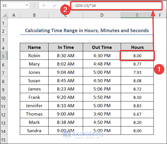 How to Calculate Time Range in Excel (4 Methods) ExcelDemy
