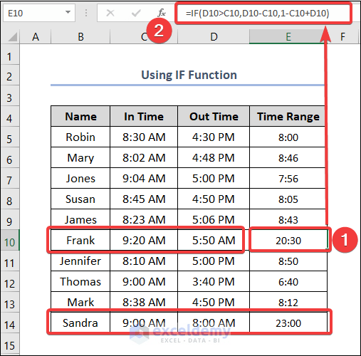 How to Calculate Time Range in Excel (4 Methods) ExcelDemy