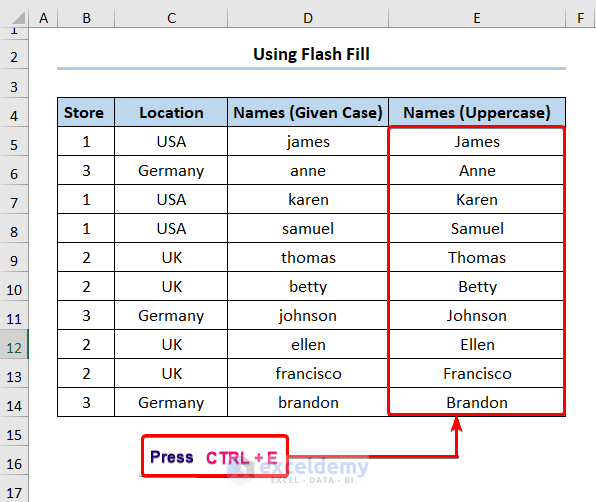 How to Change First Letter to Uppercase in Excel (6 Handy Methods)