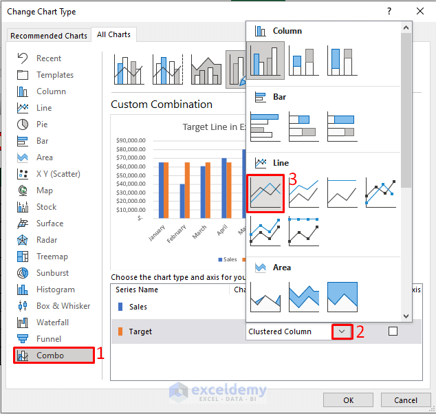 How to Add a Target Line in an Excel Graph (Easy Steps) ExcelDemy