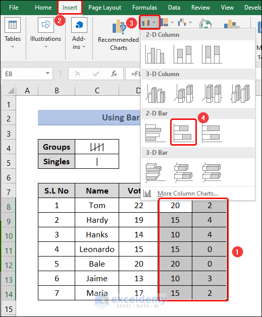 How to Make Tally Marks in Excel (4 Easy Methods) ExcelDemy