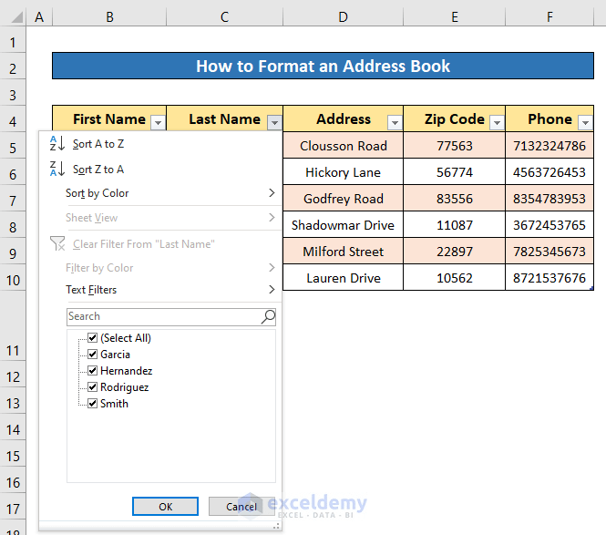 How to Make an Address Book in Excel An Ultimate Guide ExcelDemy