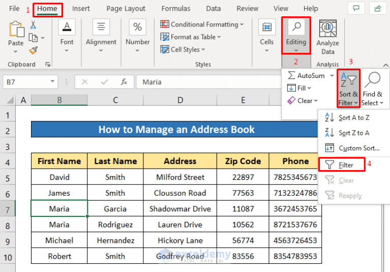 How to Make an Address Book in Excel (An Ultimate Guide) ExcelDemy