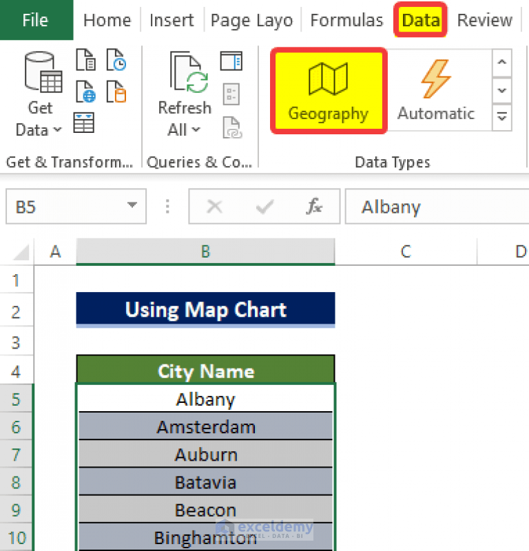 How to Plot Cities on a Map in Excel (2 Easy Methods) ExcelDemy