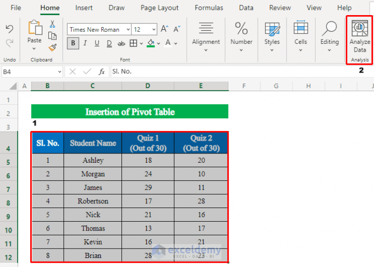 How to Use Analyze Data in Excel (5 Easy Methods) ExcelDemy