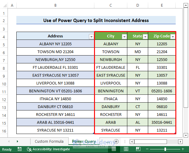 How to Split Inconsistent Address in Excel (2 Effective Ways) ExcelDemy