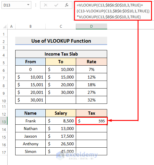 How to Calculate Tax in Excel Using IF Function (With Easy Steps)