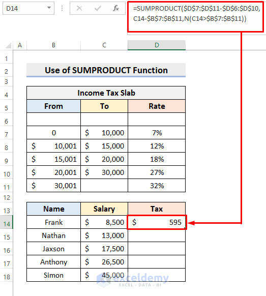 How to Calculate Tax in Excel Using IF Function (With Easy Steps)