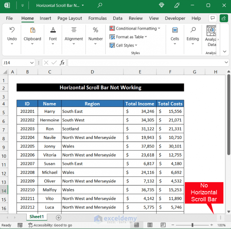 Excel Horizontal Scroll Bar Disappeared at Maurice Rodriguez blog