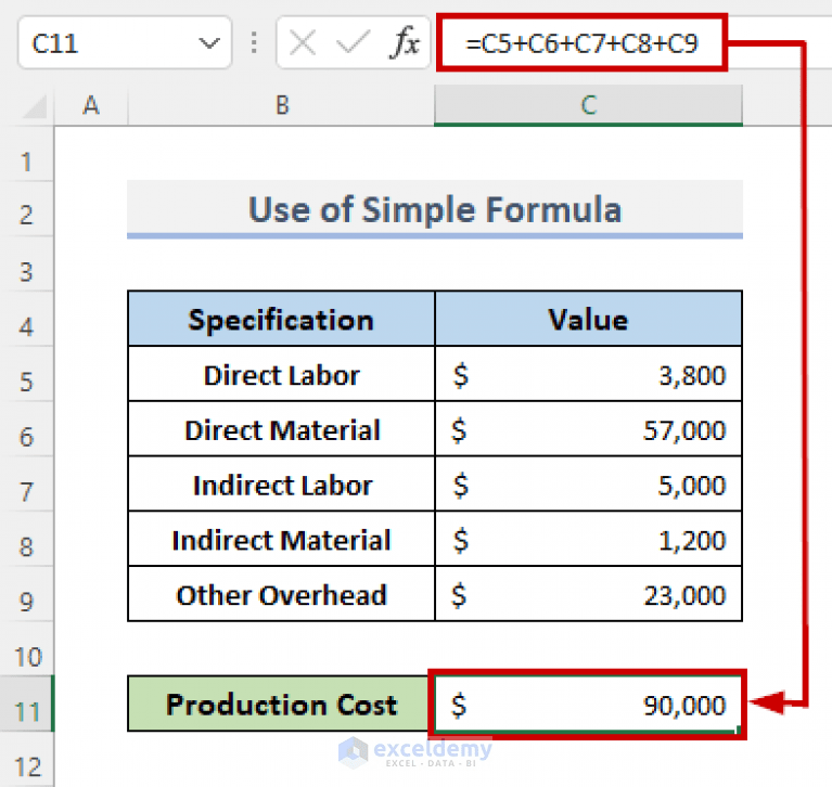 How to Calculate Production Cost in Excel (3 Effective Ways) ExcelDemy