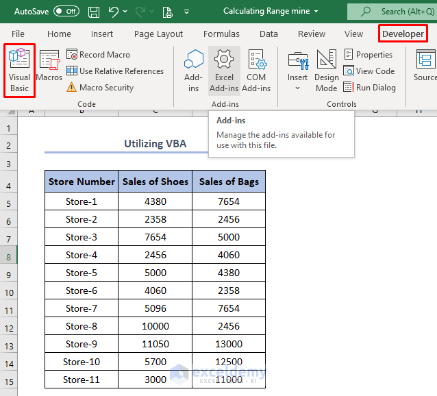 How to Calculate Range in Excel (5 Handy Methods) ExcelDemy
