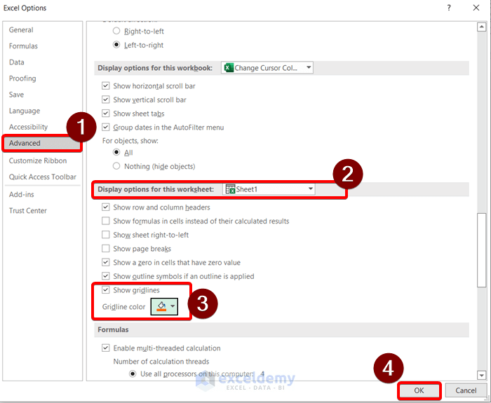 How to Change the Cursor Color in Excel 2 Quick Methods ExcelDemy