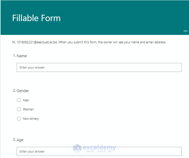 How to Make a Fillable Form in Excel (5 Suitable Examples)