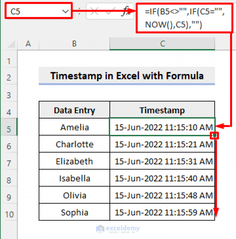 How to Insert Timestamp in Excel When Cell Changes (2 Effective Ways)