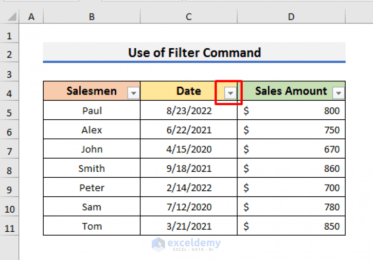 How to Use Custom Date Filter in Excel (5 Easy Ways) ExcelDemy