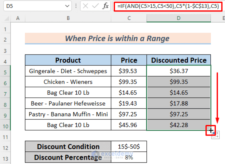 How to Use IF Function in Excel for Discounts (4 Suitable Examples)
