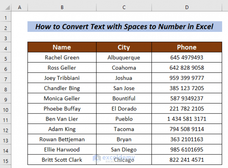 How to Convert Text with Spaces to Number in Excel (4 Ways)