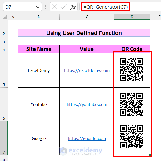 How to Create QR Code in Excel (3 Suitable Methods) ExcelDemy