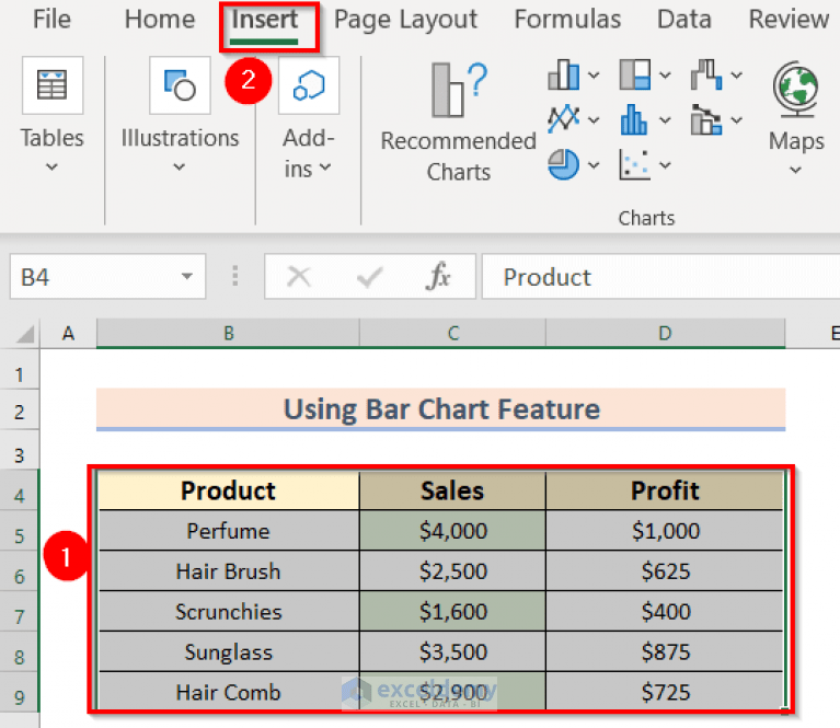 How to Make a Bar Graph in Excel with 2 Variables (3 Easy Ways)