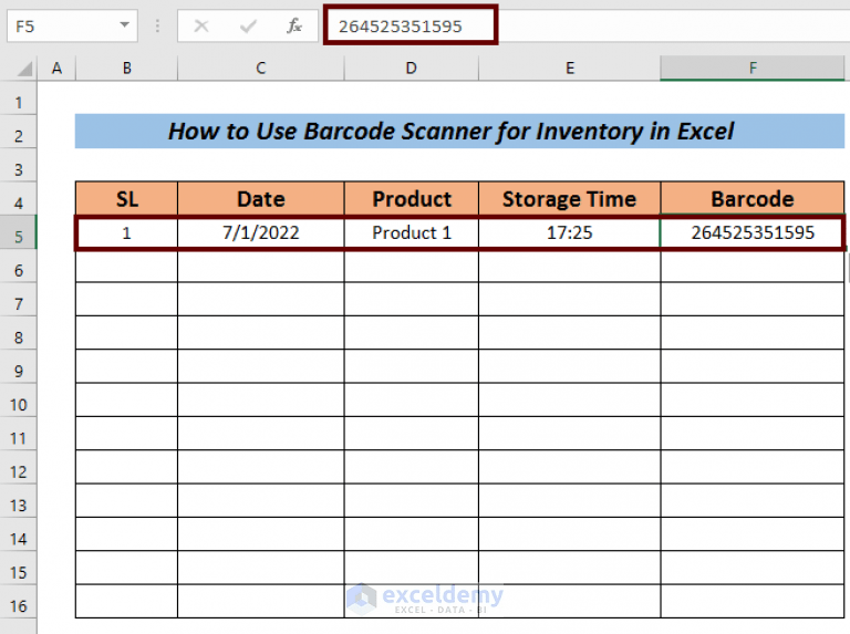 How to Use Barcode Scanner for Inventory in Excel (with Easy Steps)