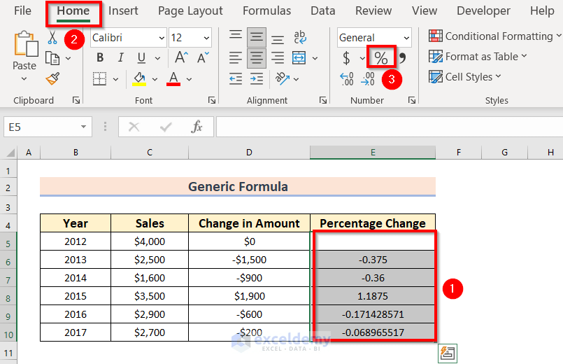 How to Calculate Trend Analysis in Excel 3 Easy Methods