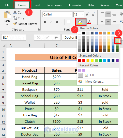 How to Alternate Row Colors in Excel Without a Table (5 Methods)