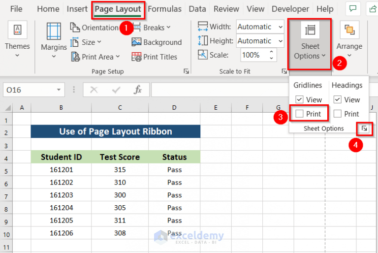 How to Remove Gridlines in Excel When Printing (6 Easy Ways)