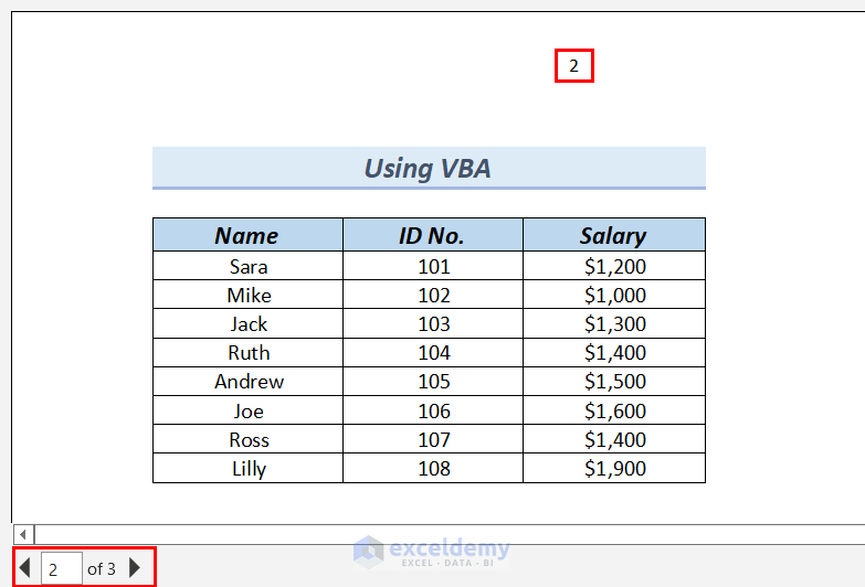 How to Insert Sequential Page Numbers Across Worksheets