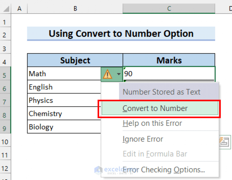 Excel Convert to Number Entire Column (9 Simple Methods)