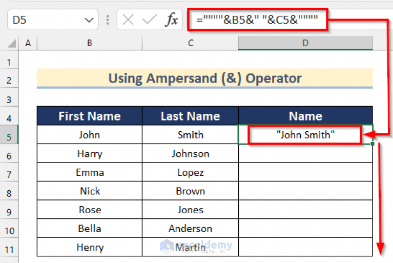 How to Add Double Quotes in Excel Concatenate (5 Easy Ways)