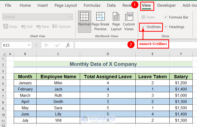 How to Make Excel Look Pretty (16 Easy Formats) ExcelDemy
