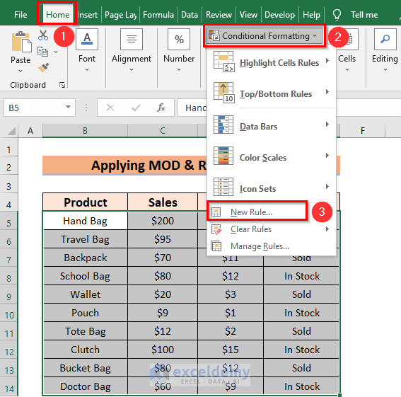 How to Alternate Row Colors in Excel Without a Table (5 Methods)