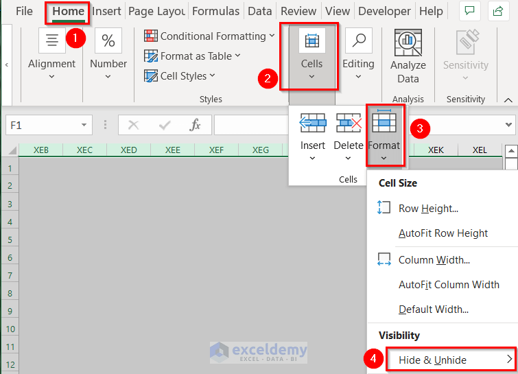 How to Hide Unused Columns in Excel (5 Quick Tricks)