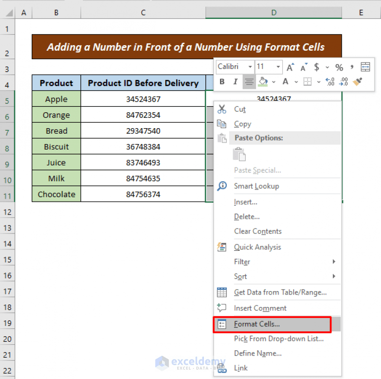 How to Add a Number in Front of a Number in Excel (7 Easy Ways)