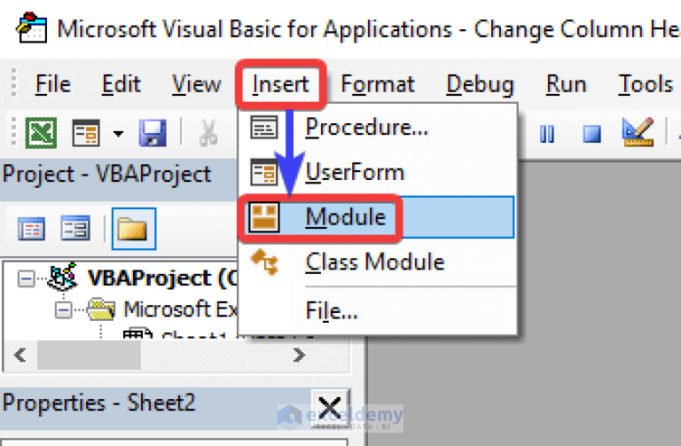 How to Change Column Header Name in Excel VBA (3 Examples)