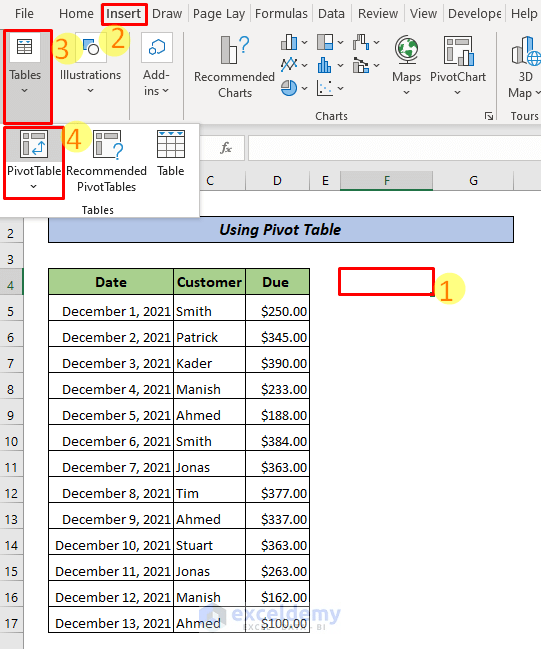 How to Consolidate Rows and Sum Data in Excel 4 Methods