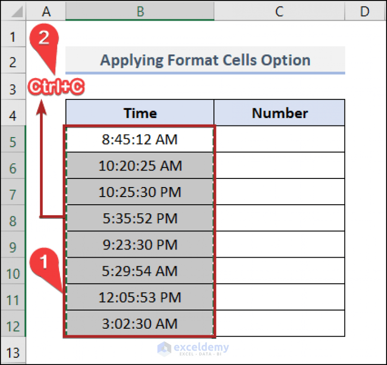 How to Convert Time to Number in Excel (5 Easy Methods)