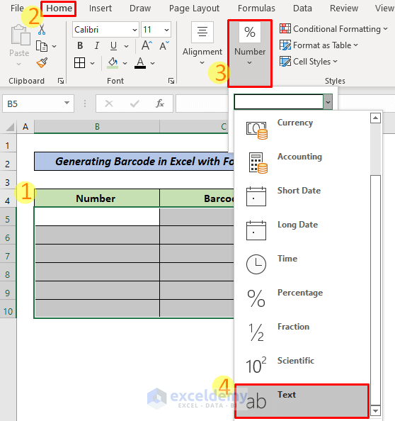How to Add Barcode Font in Excel (Installation and Application)