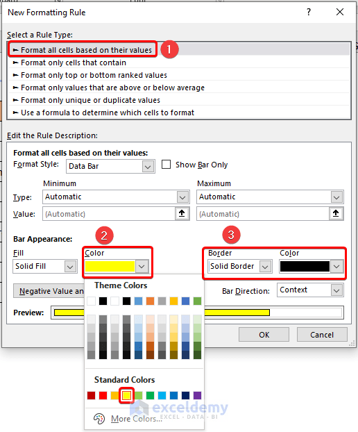 How to Add Solid Fill Data Bars in Excel (2 Simple Methods) ExcelDemy