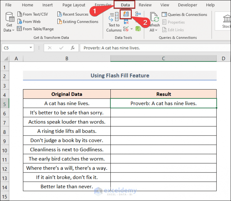 How to Add Text to Multiple Cells in Excel (10 Easy Methods)