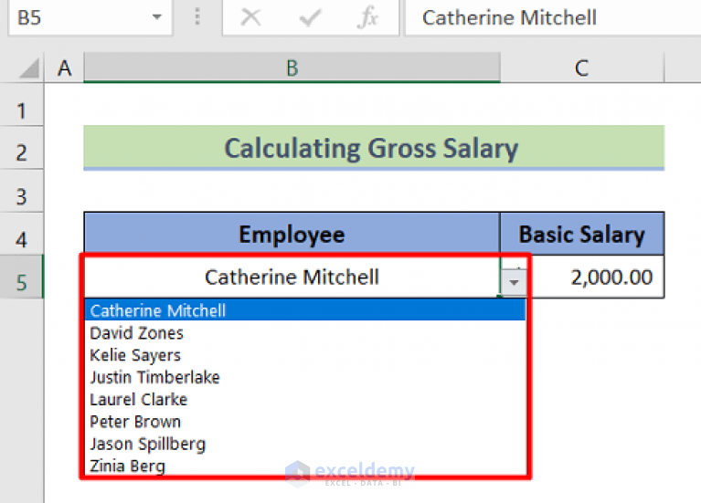 How to Calculate Net Salary in Excel (With Easy Steps)