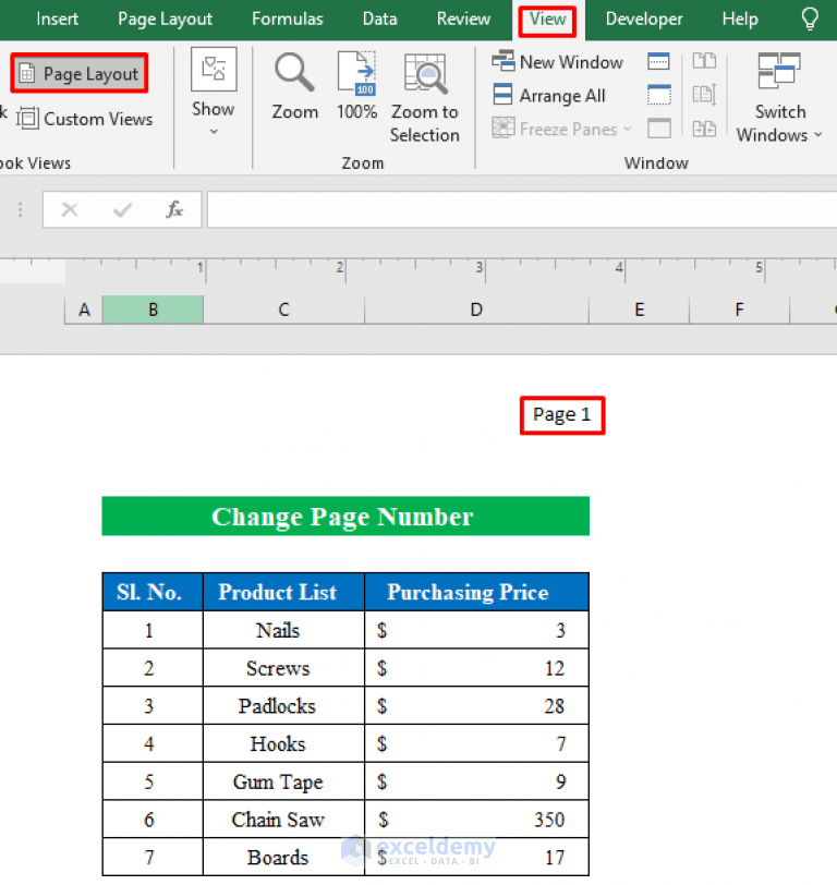 How to Change Page Number in Excel (With Easy Steps)