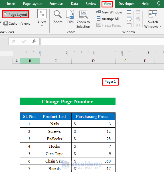 How to Change Page Number in Excel (With Easy Steps)
