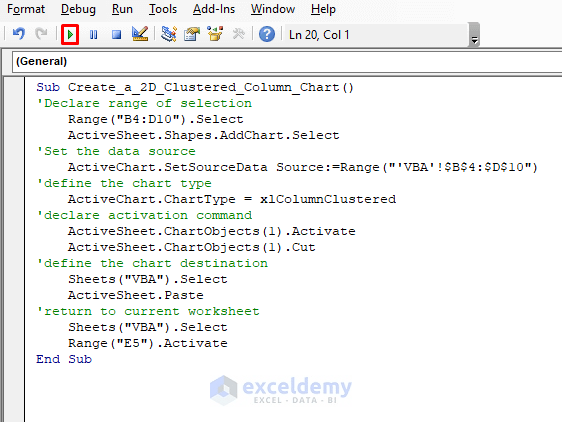 How to Create a 2D Clustered Column Chart in Excel - 2 Methods - ExcelDemy