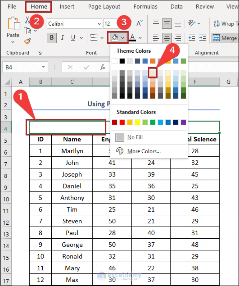 How to Create a Double Row Header in Excel (3 Easy Ways)