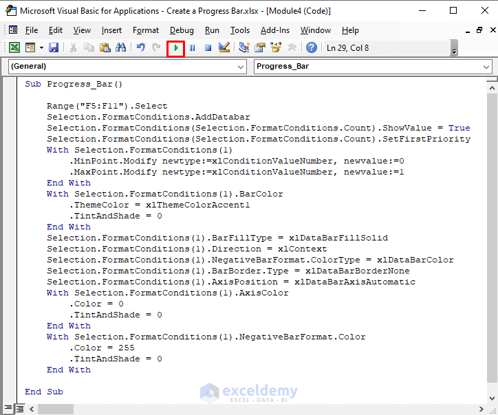 How to Create a Progress Bar in Excel (3 Easy Methods) ExcelDemy